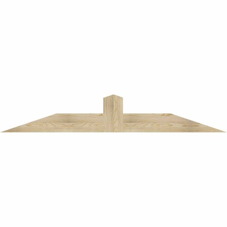 Ekena Millwork Portland Rough Sawn Timber Gable Bracket, Douglas Fir, 72"W x 12"H x 6"D x 6"F, 4/12 Pitch GBW072X12X0606POR00RDF